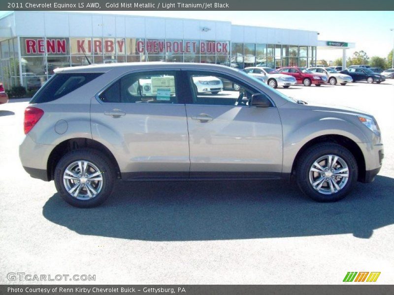 Gold Mist Metallic / Light Titanium/Jet Black 2011 Chevrolet Equinox LS AWD