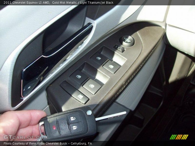 Gold Mist Metallic / Light Titanium/Jet Black 2011 Chevrolet Equinox LS AWD