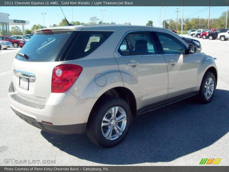 Gold Mist Metallic / Light Titanium/Jet Black 2011 Chevrolet Equinox LS AWD