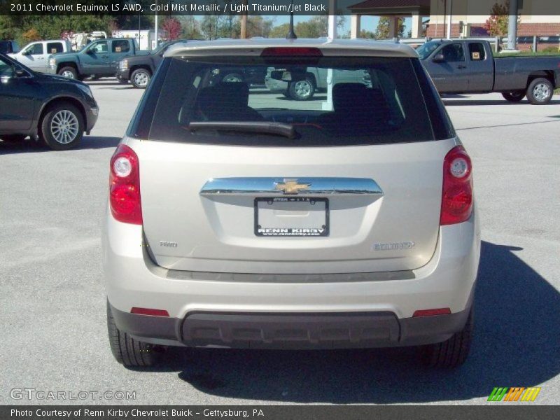 Gold Mist Metallic / Light Titanium/Jet Black 2011 Chevrolet Equinox LS AWD