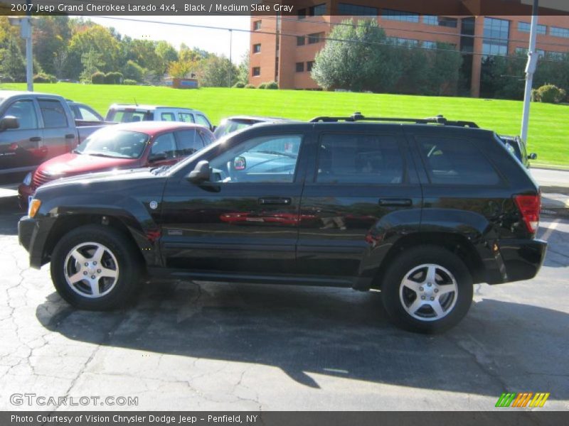 Black / Medium Slate Gray 2007 Jeep Grand Cherokee Laredo 4x4
