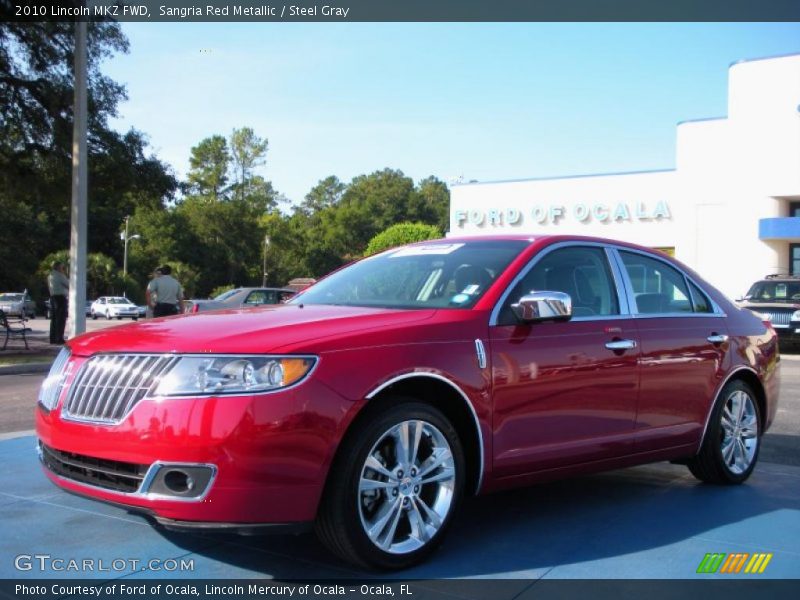 Sangria Red Metallic / Steel Gray 2010 Lincoln MKZ FWD