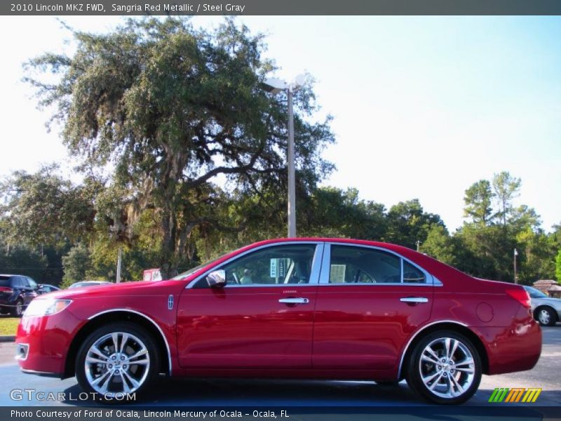 Sangria Red Metallic / Steel Gray 2010 Lincoln MKZ FWD