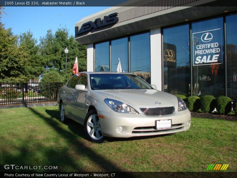 Alabaster Metallic / Black 2005 Lexus ES 330