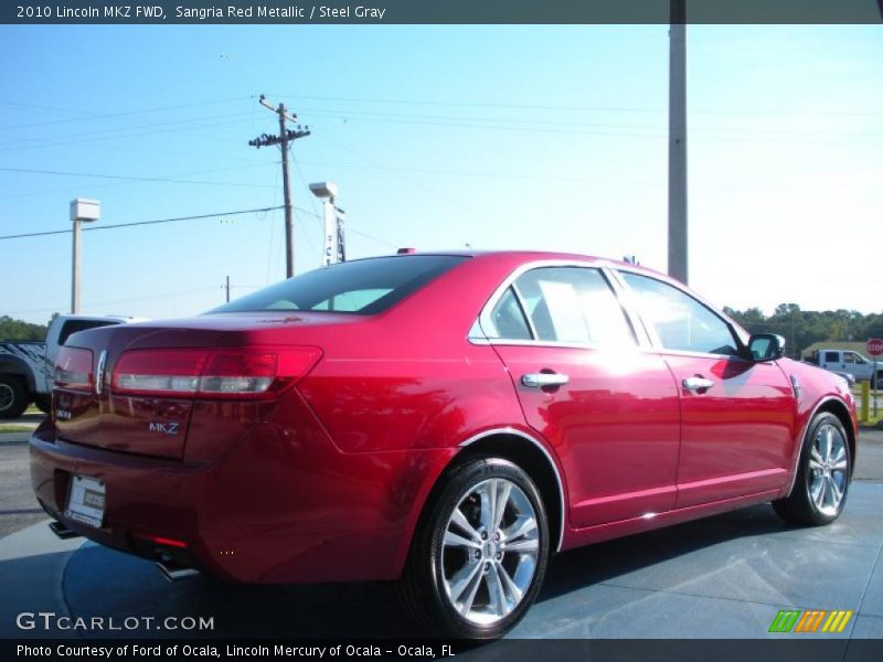 Sangria Red Metallic / Steel Gray 2010 Lincoln MKZ FWD