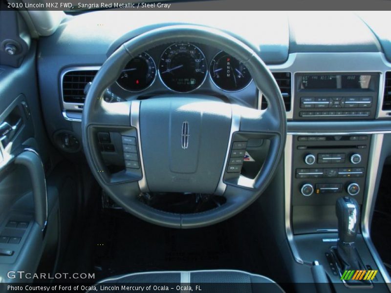 Sangria Red Metallic / Steel Gray 2010 Lincoln MKZ FWD