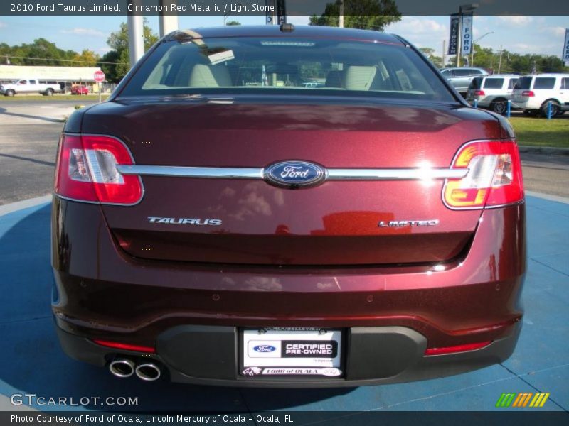 Cinnamon Red Metallic / Light Stone 2010 Ford Taurus Limited