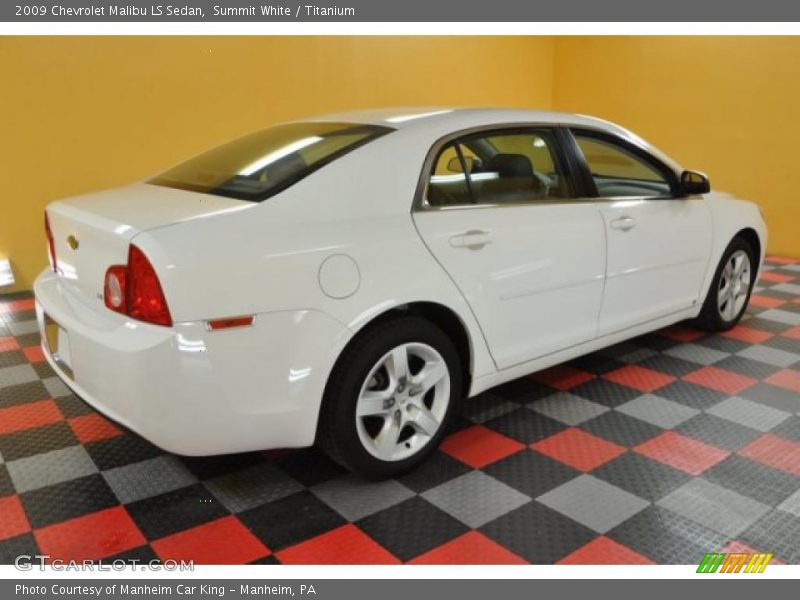 Summit White / Titanium 2009 Chevrolet Malibu LS Sedan