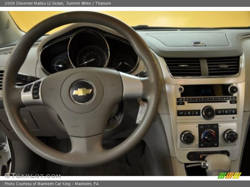 Summit White / Titanium 2009 Chevrolet Malibu LS Sedan