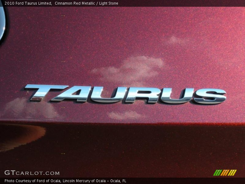 Cinnamon Red Metallic / Light Stone 2010 Ford Taurus Limited