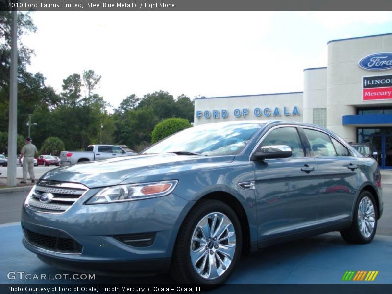 Steel Blue Metallic / Light Stone 2010 Ford Taurus Limited