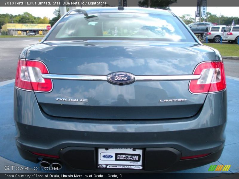 Steel Blue Metallic / Light Stone 2010 Ford Taurus Limited