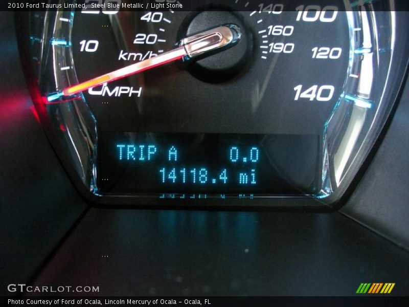 Steel Blue Metallic / Light Stone 2010 Ford Taurus Limited