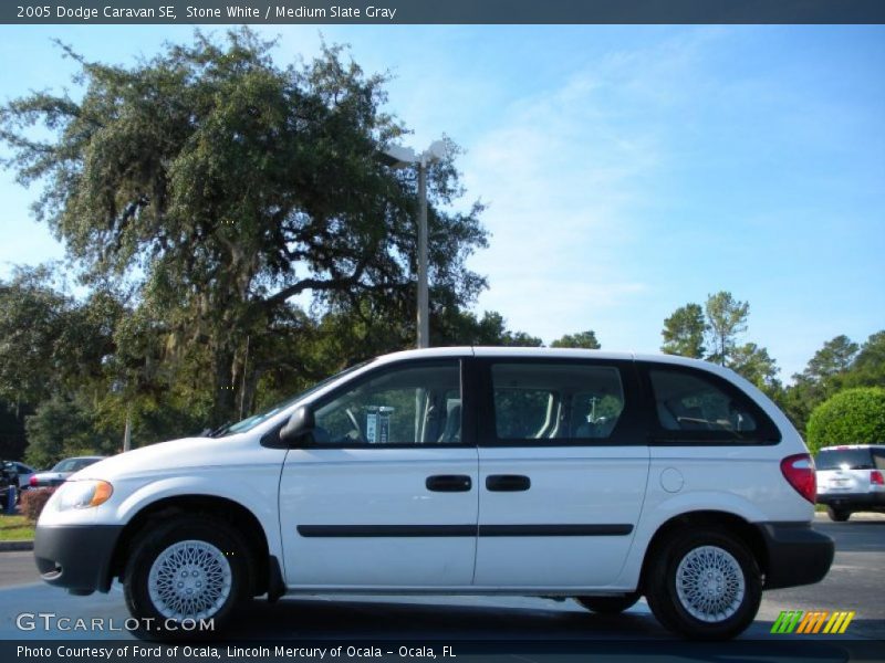 Stone White / Medium Slate Gray 2005 Dodge Caravan SE