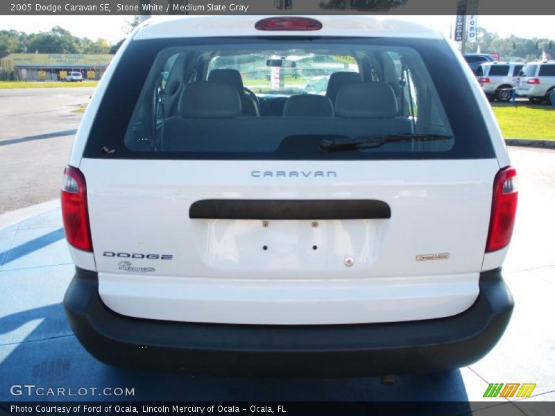 Stone White / Medium Slate Gray 2005 Dodge Caravan SE