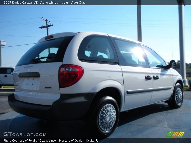 Stone White / Medium Slate Gray 2005 Dodge Caravan SE