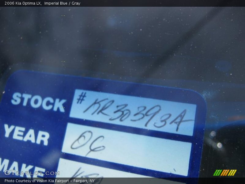 Imperial Blue / Gray 2006 Kia Optima LX