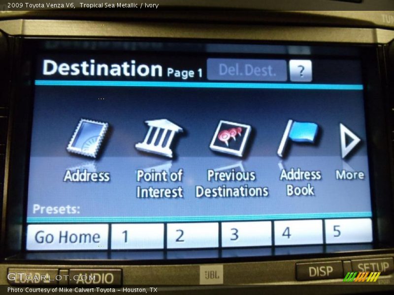 Tropical Sea Metallic / Ivory 2009 Toyota Venza V6