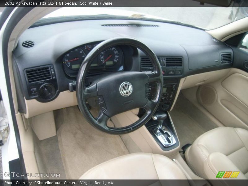 Cool White / Beige 2002 Volkswagen Jetta GLS 1.8T Sedan