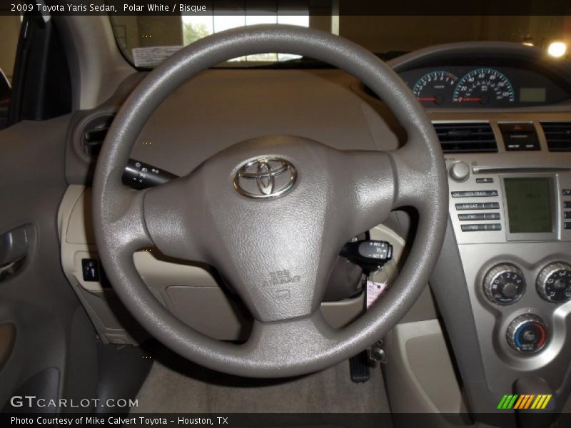 Polar White / Bisque 2009 Toyota Yaris Sedan