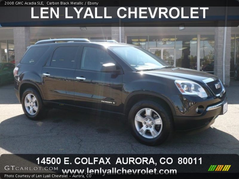 Carbon Black Metallic / Ebony 2008 GMC Acadia SLE