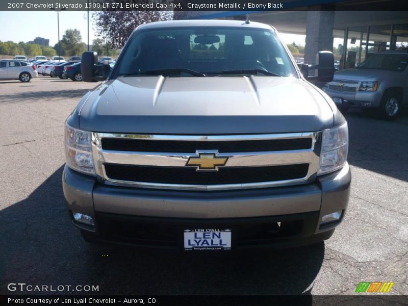 Graystone Metallic / Ebony Black 2007 Chevrolet Silverado 1500 LT Z71 Extended Cab 4x4