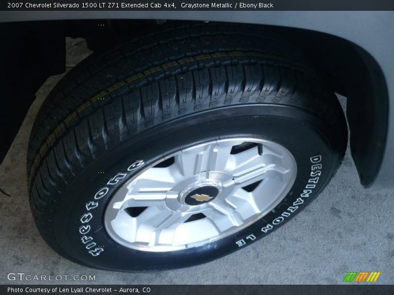 Graystone Metallic / Ebony Black 2007 Chevrolet Silverado 1500 LT Z71 Extended Cab 4x4