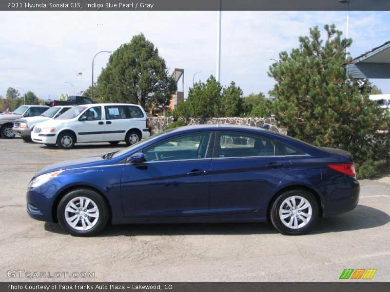 Indigo Blue Pearl / Gray 2011 Hyundai Sonata GLS