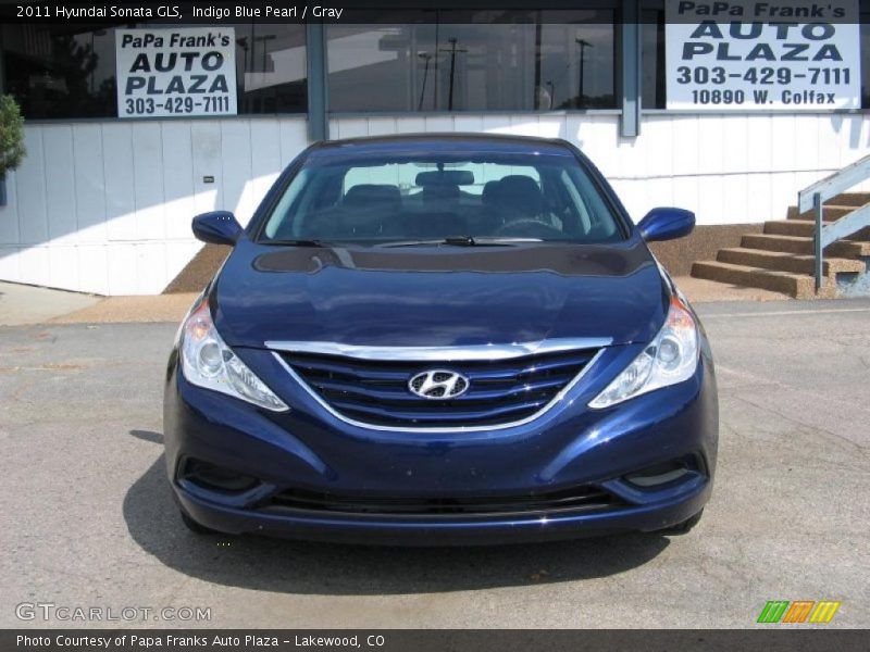 Indigo Blue Pearl / Gray 2011 Hyundai Sonata GLS