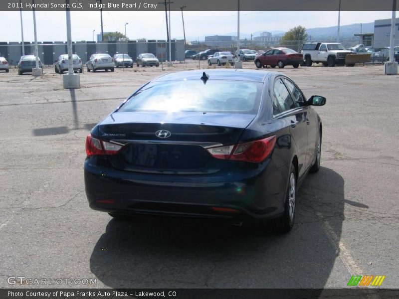 Indigo Blue Pearl / Gray 2011 Hyundai Sonata GLS