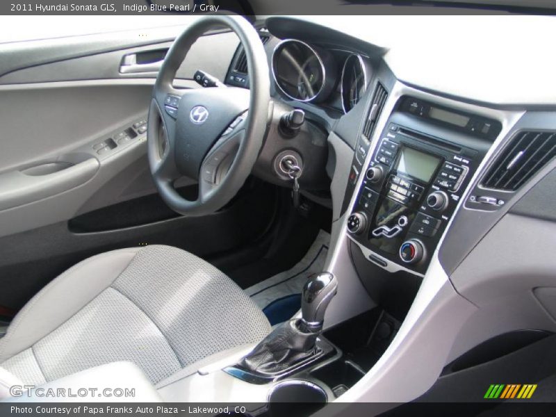 Indigo Blue Pearl / Gray 2011 Hyundai Sonata GLS