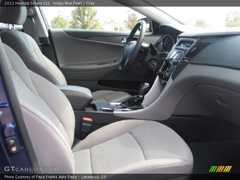 Indigo Blue Pearl / Gray 2011 Hyundai Sonata GLS