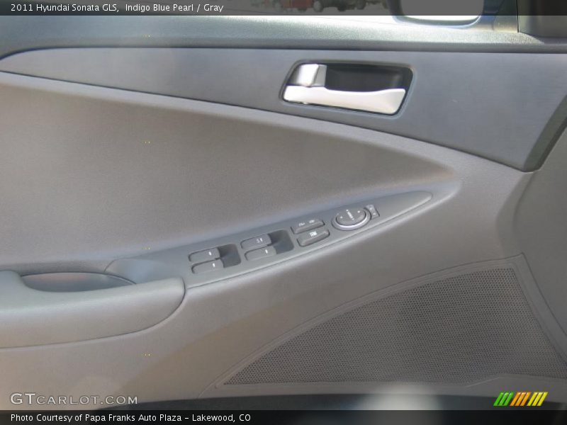 Indigo Blue Pearl / Gray 2011 Hyundai Sonata GLS