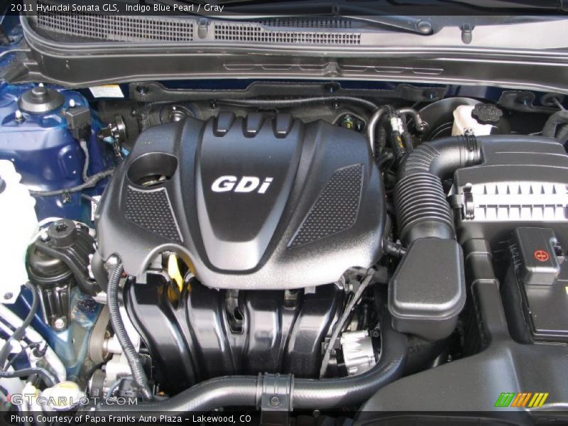Indigo Blue Pearl / Gray 2011 Hyundai Sonata GLS