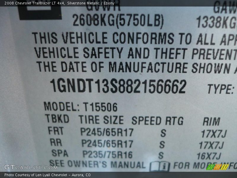 Silverstone Metallic / Ebony 2008 Chevrolet TrailBlazer LT 4x4