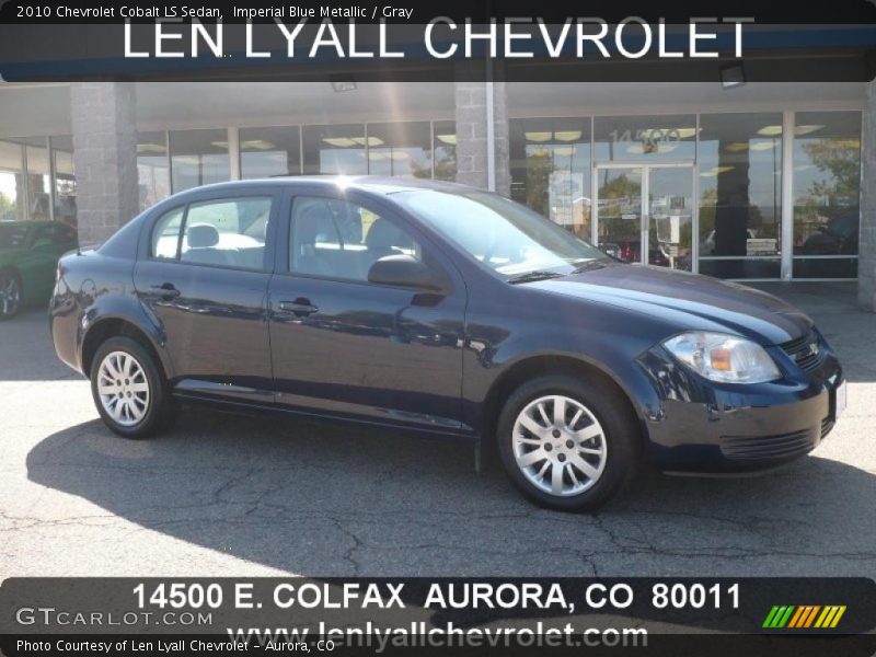Imperial Blue Metallic / Gray 2010 Chevrolet Cobalt LS Sedan