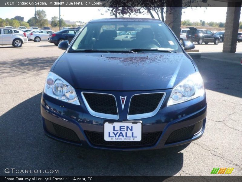 Midnight Blue Metallic / Ebony 2010 Pontiac G6 Sedan