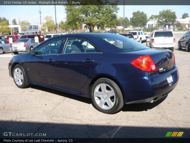 Midnight Blue Metallic / Ebony 2010 Pontiac G6 Sedan