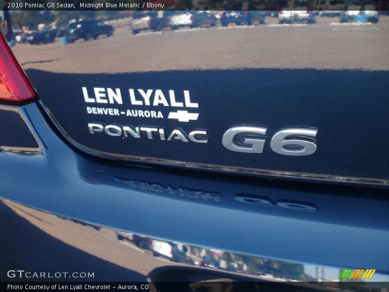 Midnight Blue Metallic / Ebony 2010 Pontiac G6 Sedan