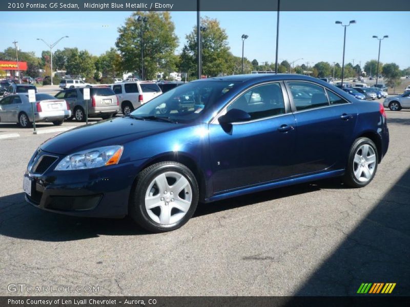 Midnight Blue Metallic / Ebony 2010 Pontiac G6 Sedan