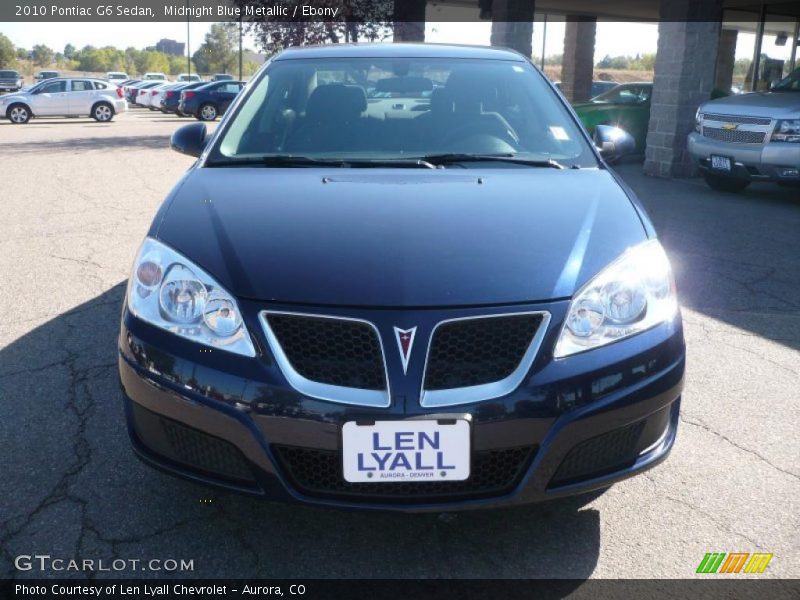 Midnight Blue Metallic / Ebony 2010 Pontiac G6 Sedan