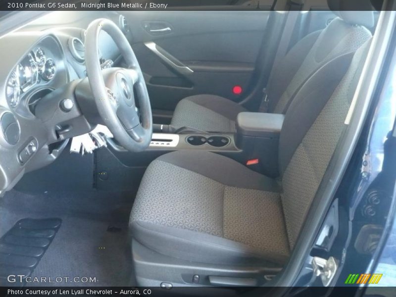 Midnight Blue Metallic / Ebony 2010 Pontiac G6 Sedan