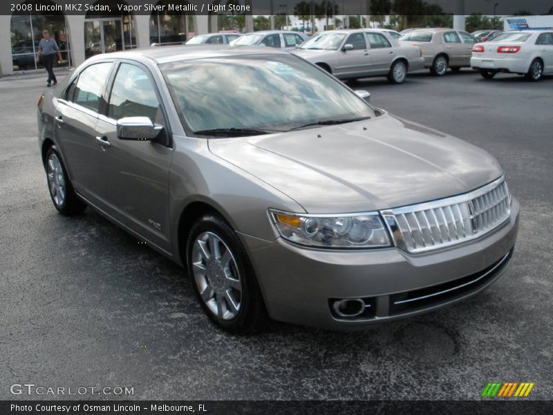 Vapor Silver Metallic / Light Stone 2008 Lincoln MKZ Sedan