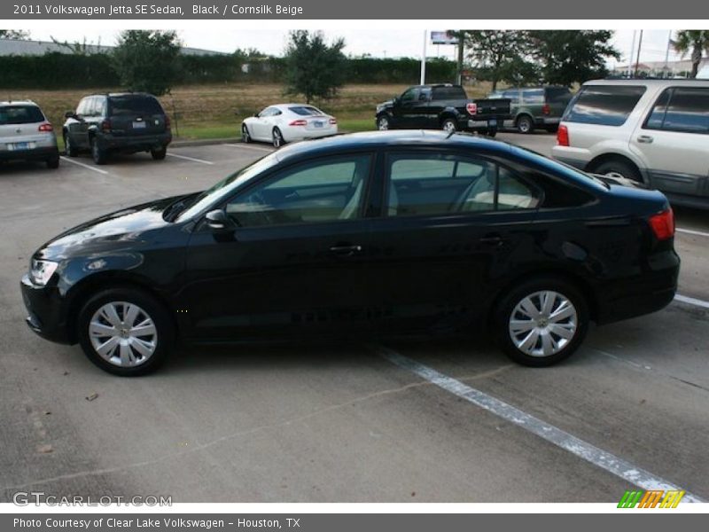 Black / Cornsilk Beige 2011 Volkswagen Jetta SE Sedan