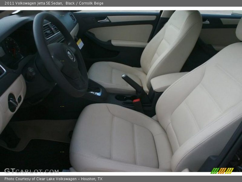Black / Cornsilk Beige 2011 Volkswagen Jetta SE Sedan