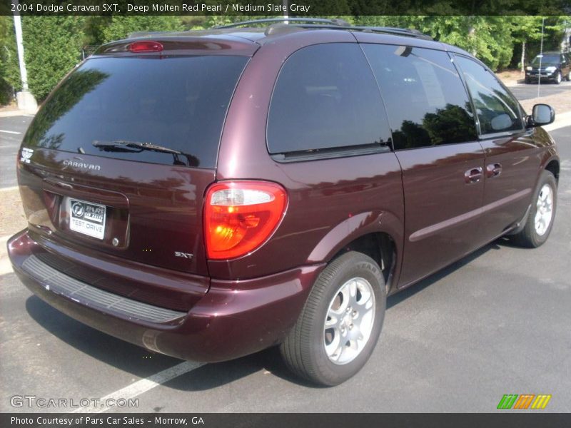 Deep Molten Red Pearl / Medium Slate Gray 2004 Dodge Caravan SXT