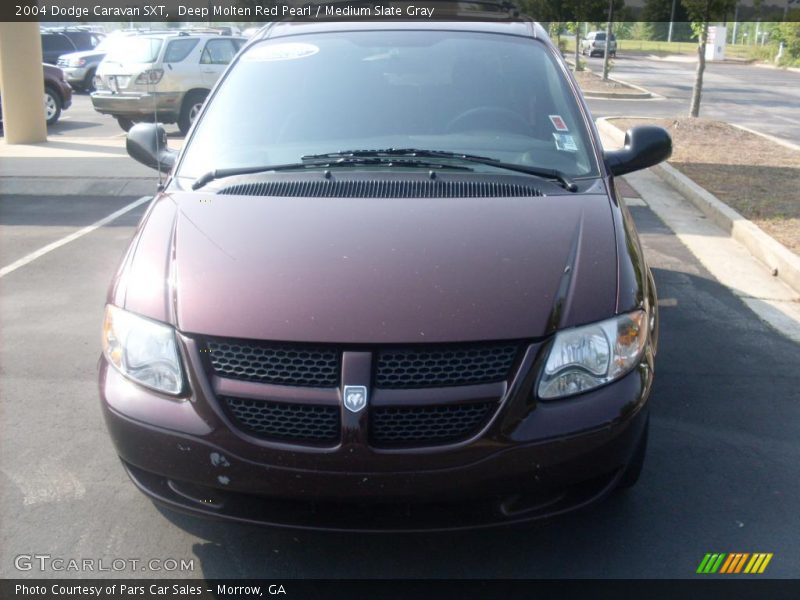 Deep Molten Red Pearl / Medium Slate Gray 2004 Dodge Caravan SXT