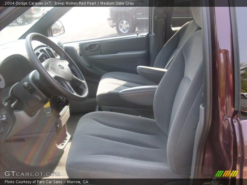 Deep Molten Red Pearl / Medium Slate Gray 2004 Dodge Caravan SXT