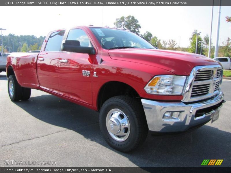 Front 3/4 View of 2011 Ram 3500 HD Big Horn Crew Cab 4x4 Dually