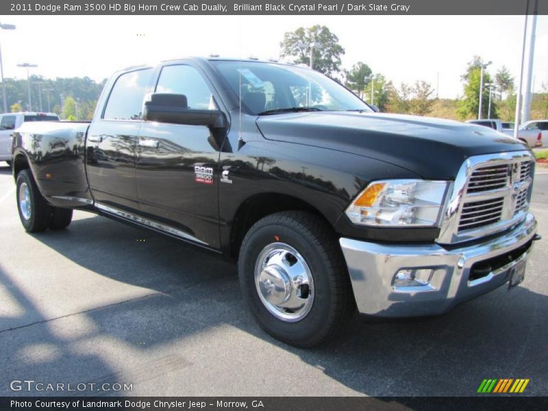 Brilliant Black Crystal Pearl / Dark Slate Gray 2011 Dodge Ram 3500 HD Big Horn Crew Cab Dually